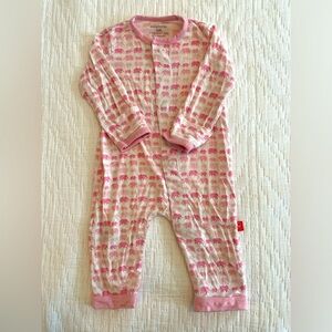 SOLD Magnetic Me Elephant Print Romper
